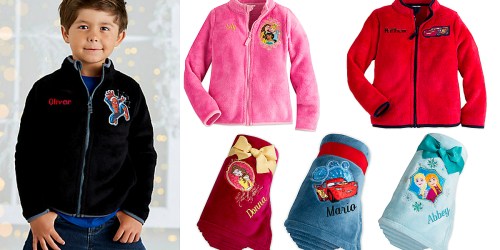 DisneyStore.com: *HOT* $10 Fleece Throws, $15 Fleece Jackets + $1 Personalization & Extra 20% Off