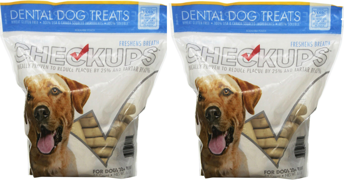 Amazon 24ct Checkups Dental Dog Treats 12.99