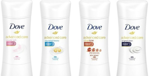 NEW Dove Advanced Care Deodorant Coupons = Nice Deals at Target and CVS