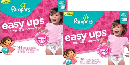 Amazon: 164 Count Pampers Girl’s Easy Ups in Size 4 Just $22.13 Shipped (Only 13¢ Each)