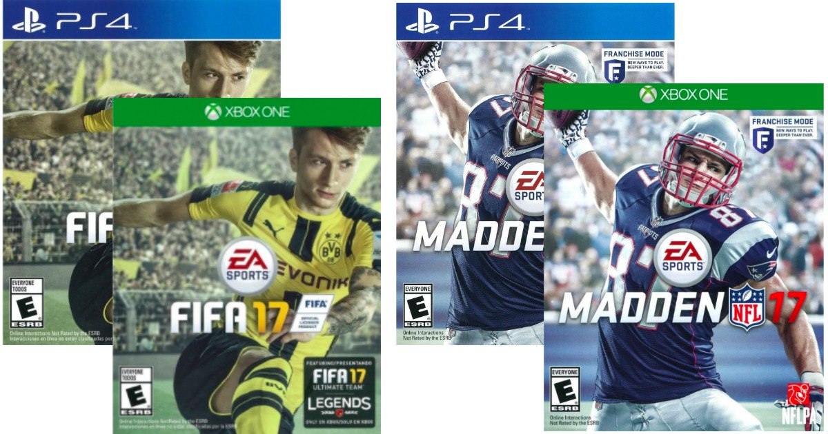 FIFA 17 and Madden 17 for PlayStation 4 and Xbox One ONLY $28 Each
