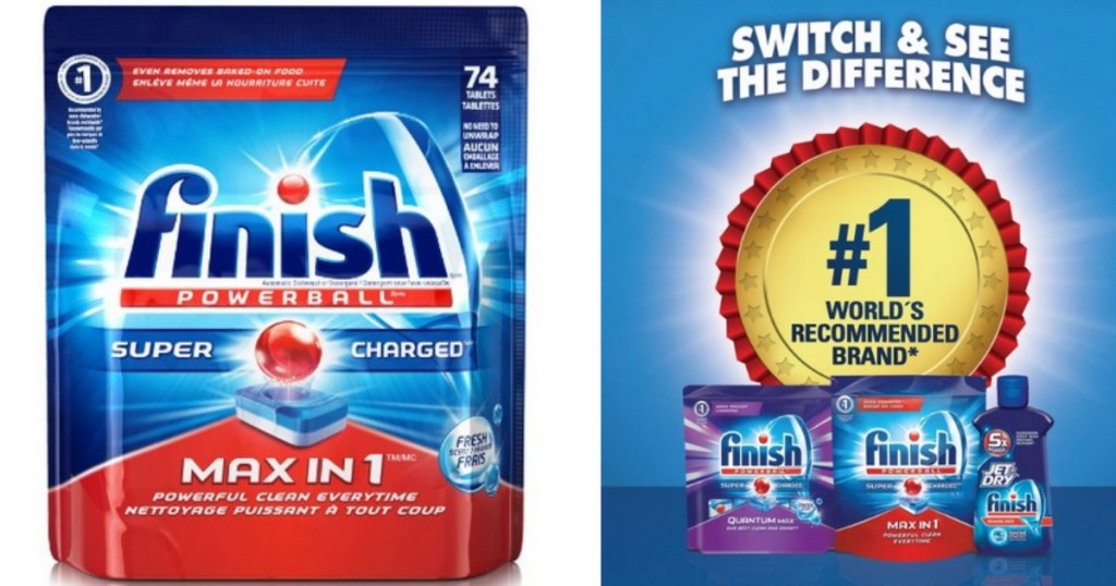 Amazon Finish Maxin 1Powerball Dishwasher Detergent Tablets 74Pack