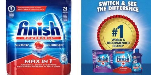 Amazon: Finish Max-in 1-Powerball Dishwasher Detergent Tablets 74-Pack Only $7.48 Shipped