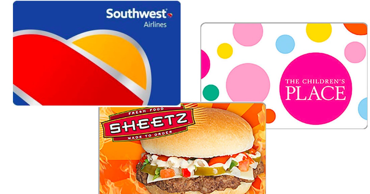 220 Southwest Airlines eGift Card Only 200 + More Gift Card Deals