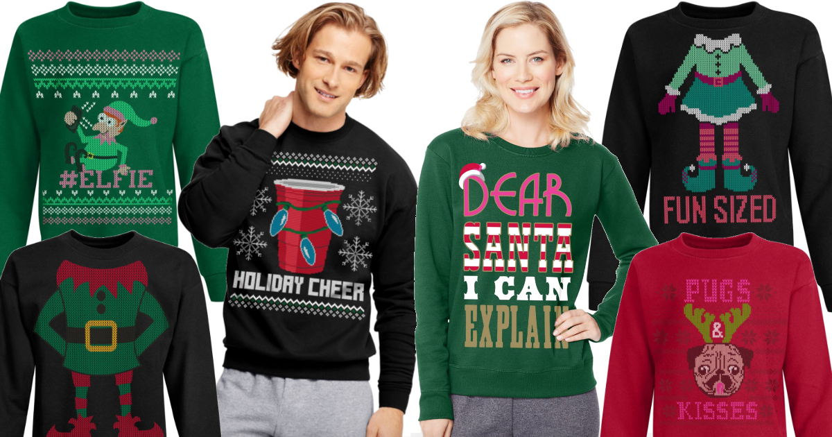 hanes holiday sweatshirts