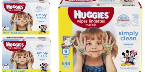 Amazon: HUGGIES Simply Clean Unscented Baby Wipes 792-Count Only $11.40 Shipped
