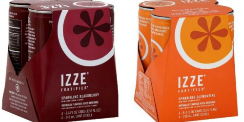 Target: IZZE Sparkling Juice 4-Pack Cans Only 87¢ Each (Just 22¢ Per Can)