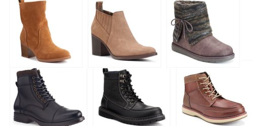 Kohl’s: Men’s & Women’s Boots Only $17.99 Each Shipped (Regularly up to $89.99)
