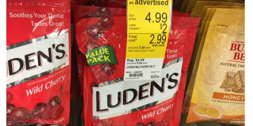 New $1/2 Luden’s Throat Drops Coupon = LARGE 90 Count Bag Only $2.49 at Walgreens
