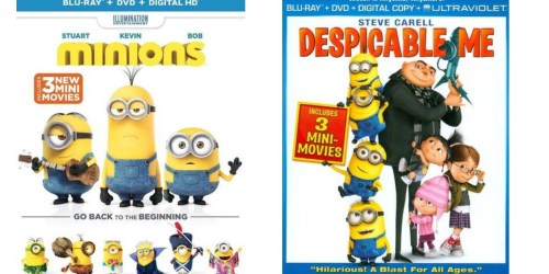 Minions Blu-ray/DVD Combo Only $4.99 and Despicable Me Blu-ray DVD Combo Only $6.99