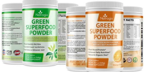 Amazon: Natrogix Green SuperFood Powder 30 Servings Only $12.99 Shipped (Regularly $21.99)