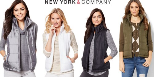New York & Company: Fleece-Lined Puffer Vests Only $10 Shipped (Regularly $46.95)