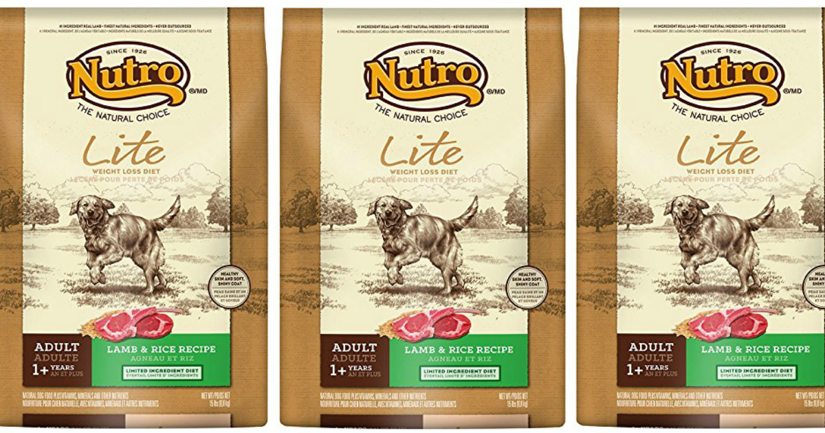 Amazon NUTRO Lite and Weight Management 15LB Adult Dry Dog Food Only