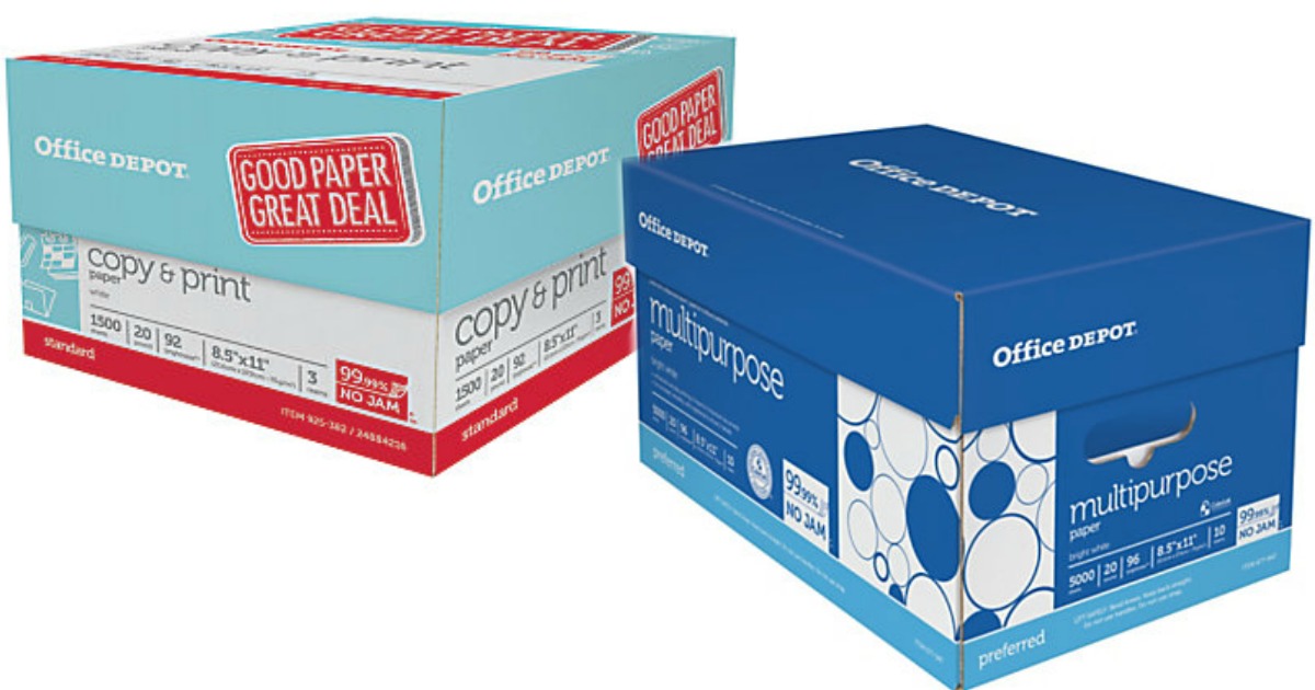 Office Depot/Office Max Copy & Print Paper 3Ream Case Only 2 After