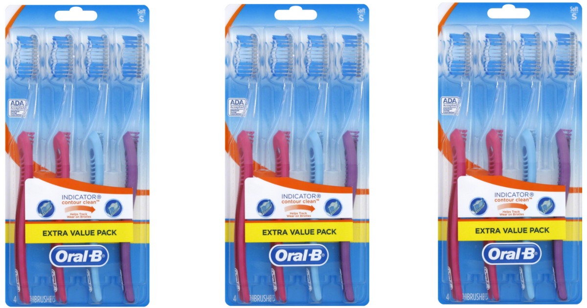 Walgreens: Oral-B 4-Pack Toothbrushes Only $2.99 (Just 75¢ Per Toothbrush)