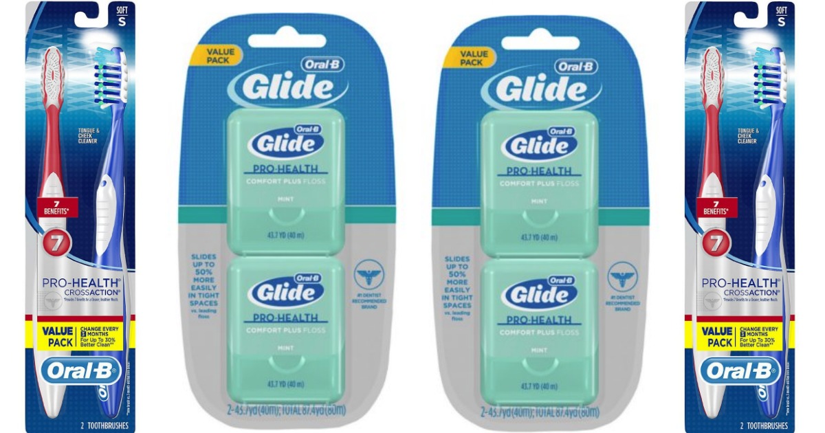 NEW OralB Toothbrush & Glide Floss Coupons = Twin Packs Only 1.49 at