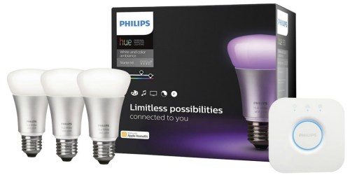 Best Buy: Philips Hue LED Ambiance Starter Kit Only $94.99 Shipped w/ Visa Checkout (Regularly $179.99)