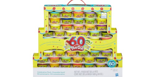 Walmart: Play-Doh 60th Anniversary Celebration 60 Pack Only $14.94 (Just 25¢ Per Container)