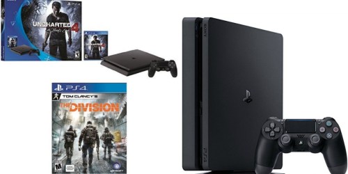 Amazon: PlayStation 4 Slim 500GB Console Uncharted 4 Bundle + The Division $249.99 Shipped