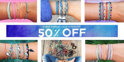 PuraVida Bracelets: 50% Off Sitewide Sale + Free Shipping + Free Bracelet w/ Every Order