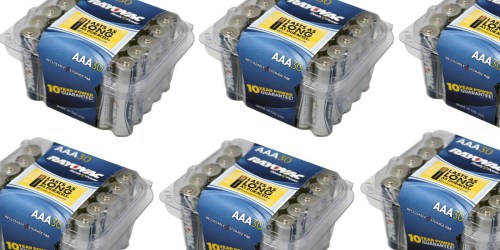 BestBuy.com: Rayovac 30-Pack AAA Batteries Just $6.99 Shipped – Only 23¢ Each Delivered