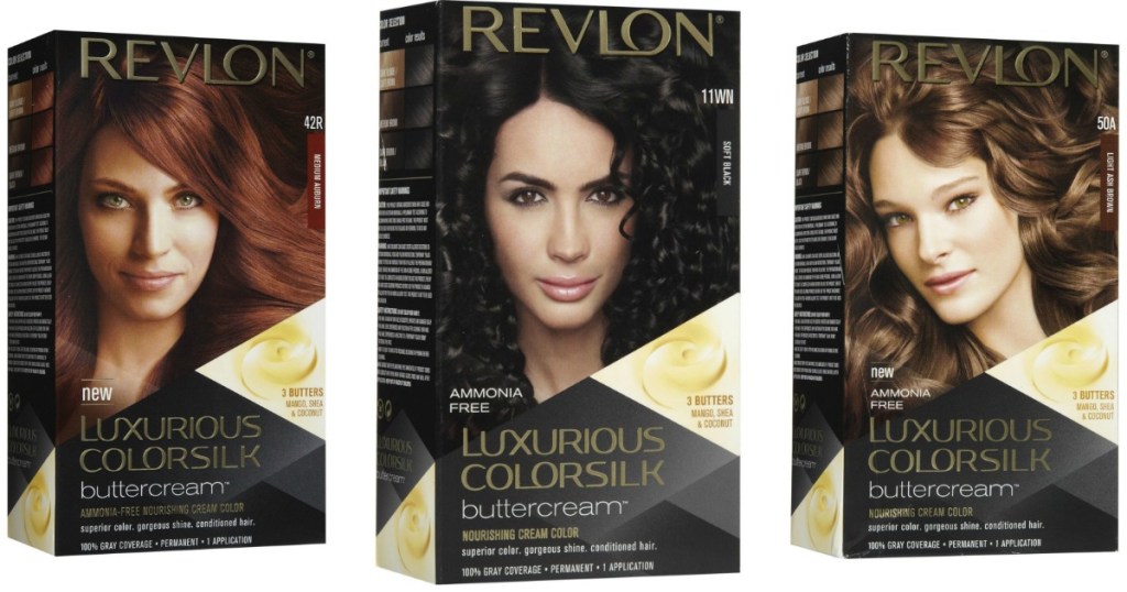 three boxes of hair color