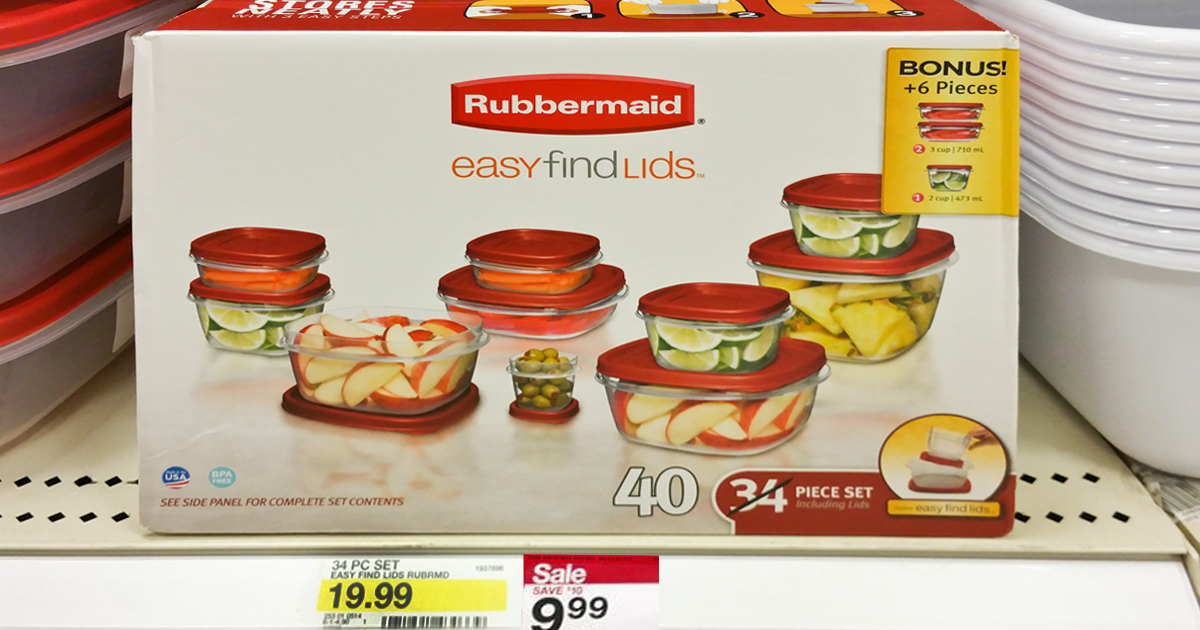 Target: Rubbermaid Easy Find Lids 34-40 Piece Set ONLY $6 