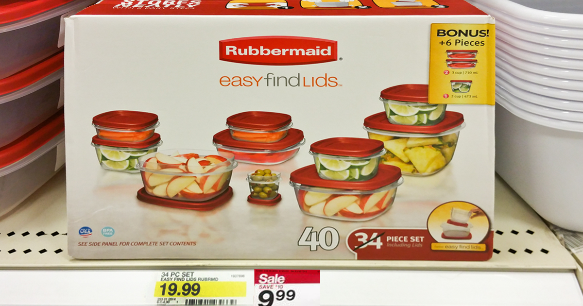 Rubbermaid 34pc Plastic Food Storage Container Set : Target