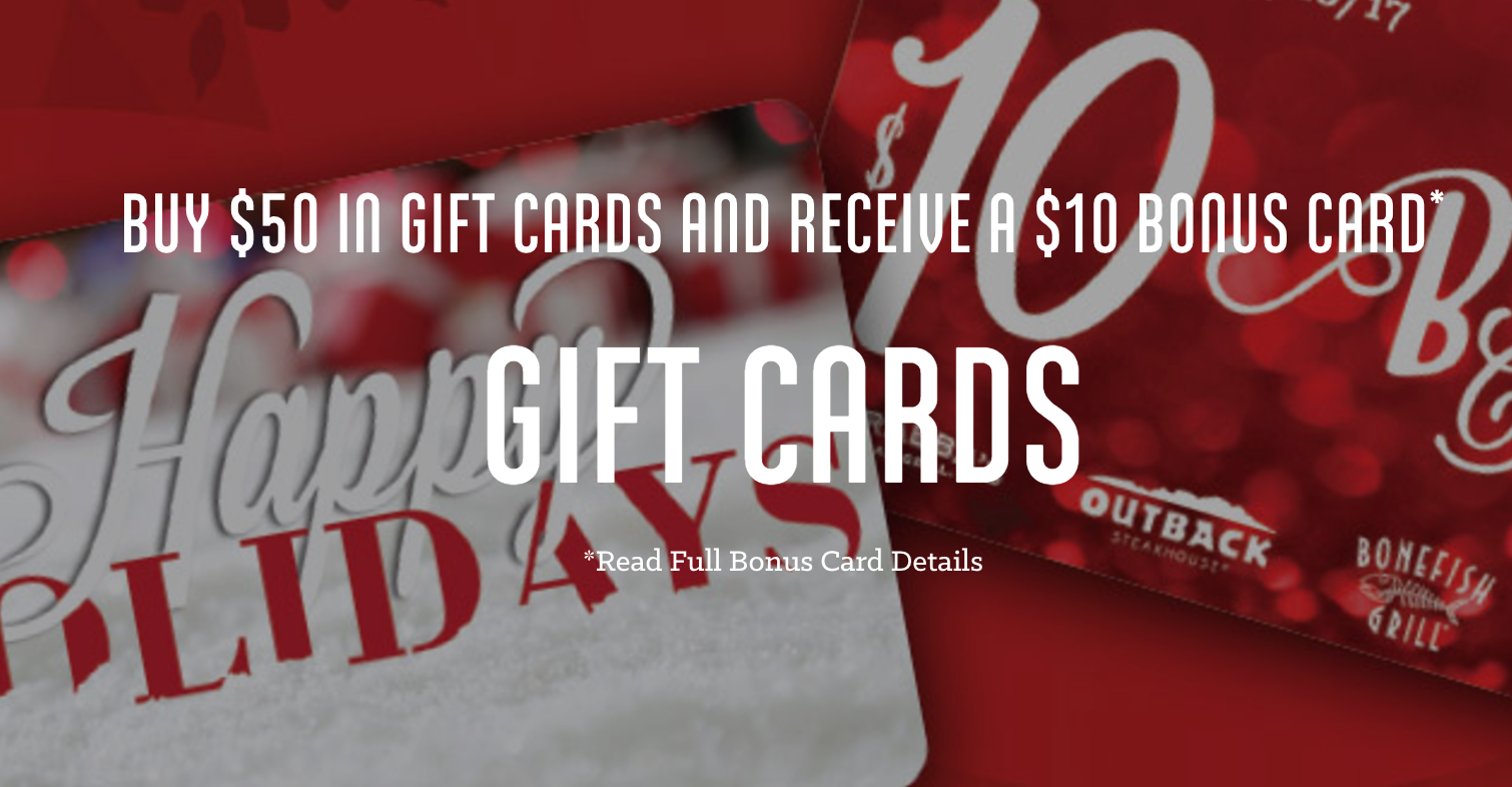 holiday gift cards restaurant
