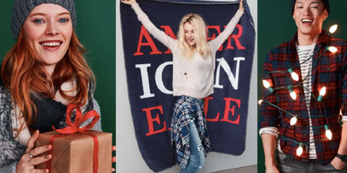 American Eagle Outfitters: Free Shipping, $25 Flannels & Sweaters + Free Blanket Offer & More