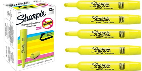 Amazon: TWELVE Sharpie Fluorescent Yellow Highlighters Only $1.50 Shipped (Just 13¢ Each)