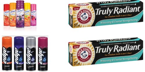 CVS: FREE Skintimate or Edge Shave Gel AND Arm & Hammer Truly Radiant Toothpaste (Starting 12/4)