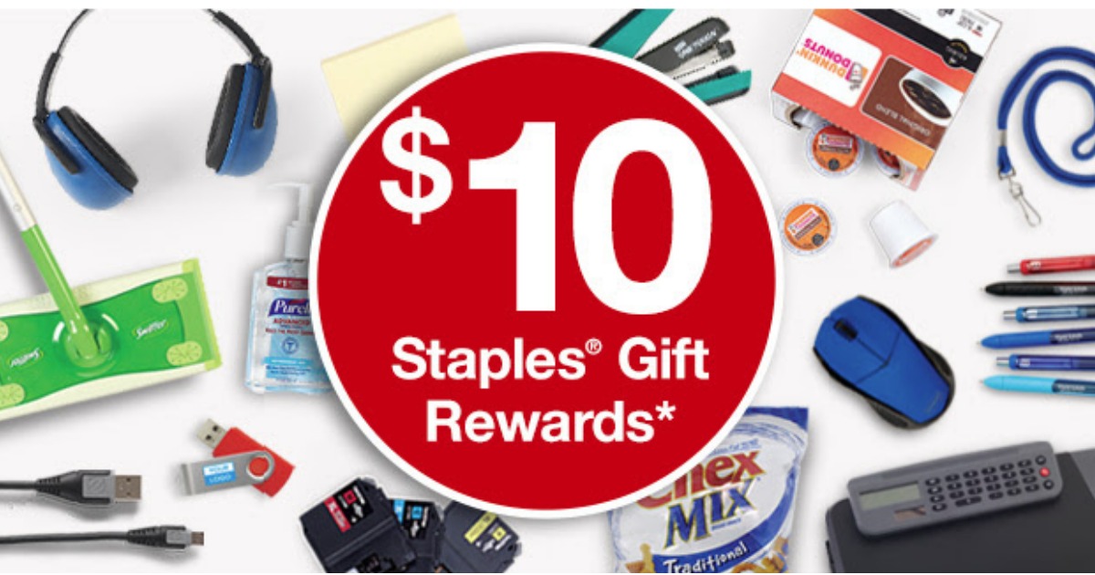 Staples Rewards Members Possible FREE 10 Gift Reward (Check Your Inbox)