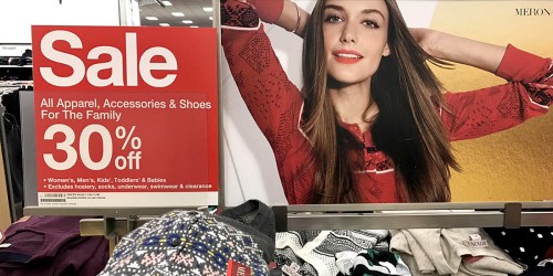 Target: 30% Off ALL Apparel, Accessories & Shoes for the Family (Online and In-Store)