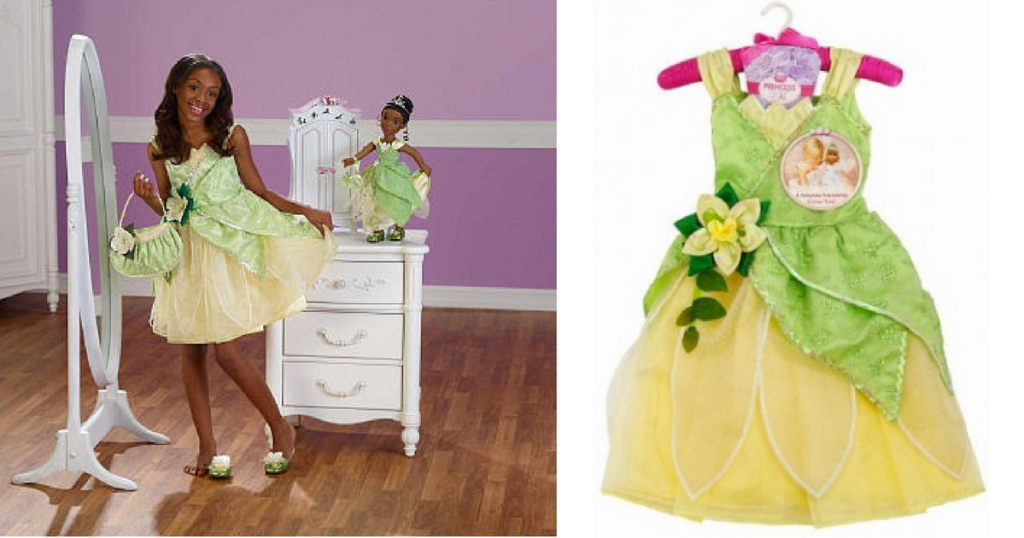 Exclusive Deluxe Disney Tiana Costume Dress for Girls