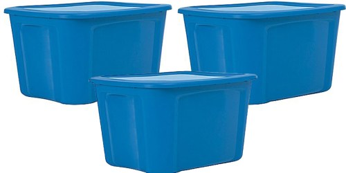 Staples: 18 Gallon Plastic Tote Only $3 w/ Free Store Pick-Up (Regularly $7.99)