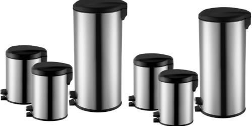 Home Depot: 3 Pack of Stainless Steel Step-On Trash Cans Only $19.88 + Free Store Pickup