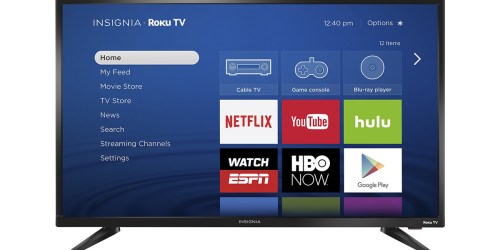 Best Buy: Insignia 32″ LED Smart TV with Roku ONLY $99.99 Shipped (Regularly $159.99)