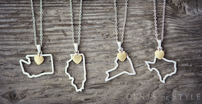 Cents of Style State Necklaces 