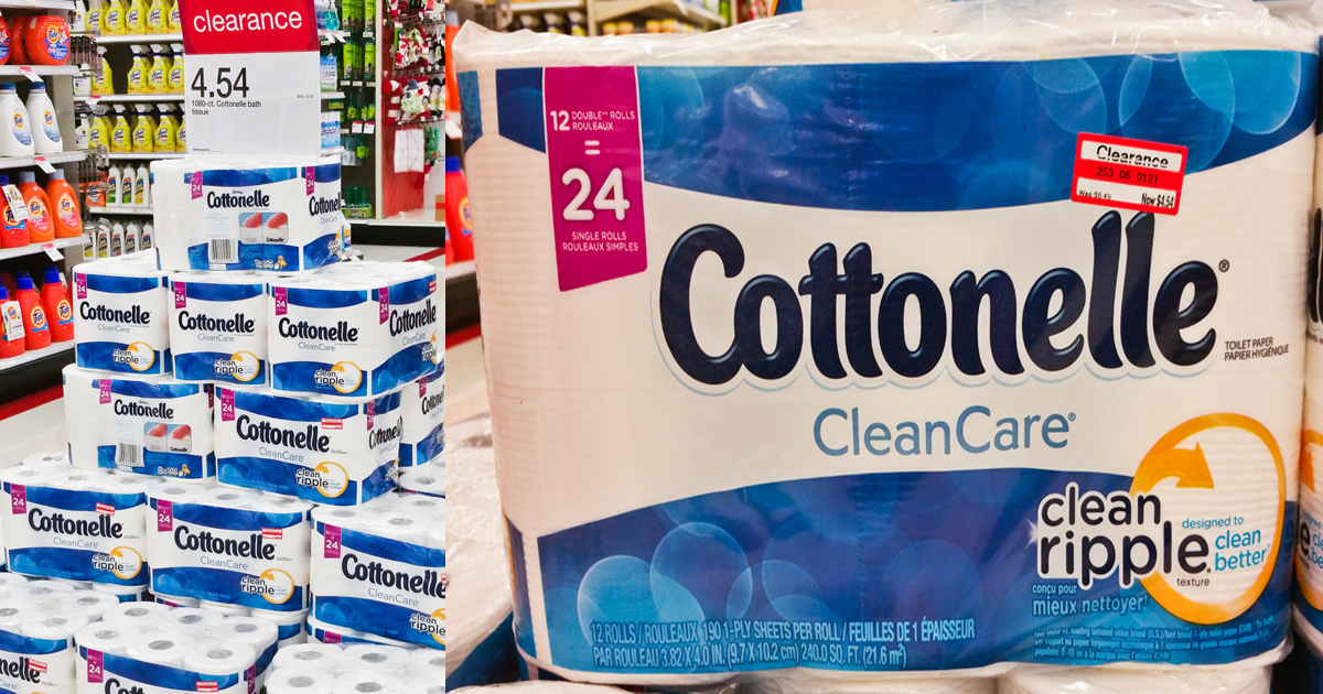 Target Cottonelle Clean Care Toilet Paper 12 Double Rolls Only 4.04