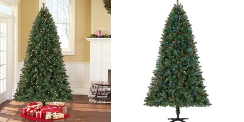 Walmart: Pre-Lit 7.5′ Norwich Spruce Christmas Tree w/Color-Changing Lights Only $68 Shipped