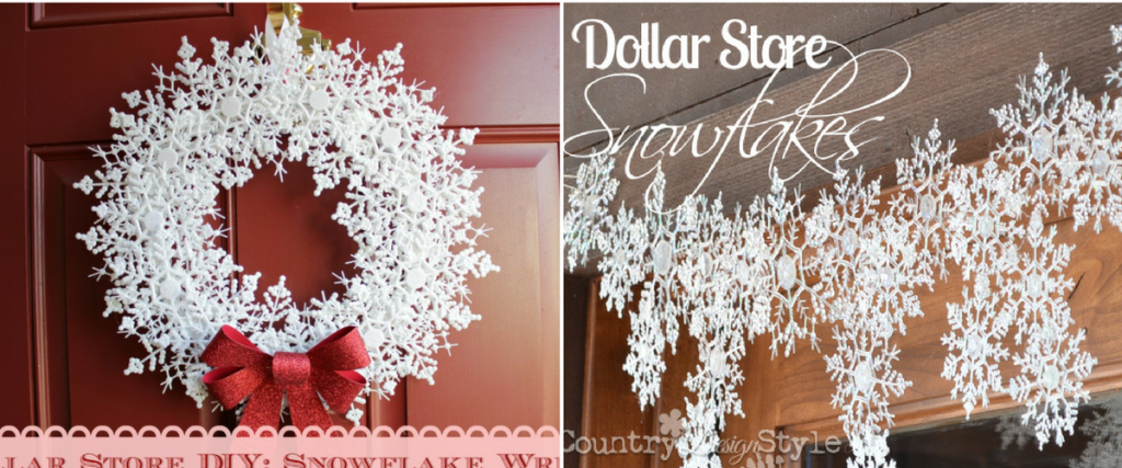 Dollar Store Snowflakes