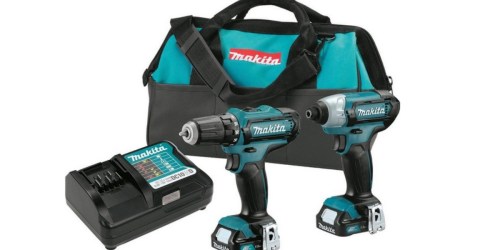 Highly Rated Makita 12V Max CXT Lithium-Ion Cordless Combo Kit (2 Piece) Only $99 Shipped