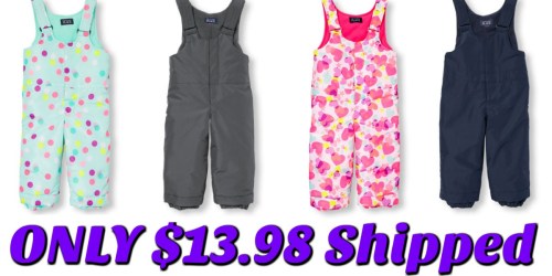 The Children’s Place: Toddler Snow Overalls Only $13.98 Shipped (Regularly $34.95)