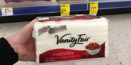 Walgreens: Vanity Fair Napkins, 100-Count Only 99¢ (Starting 11/20) – Print Coupon NOW