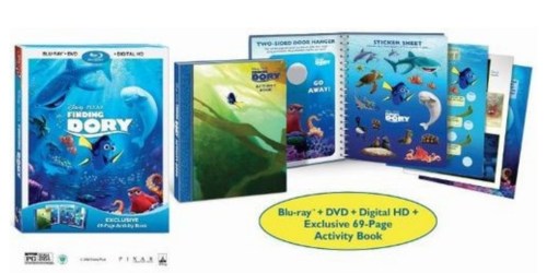 Finding Dory Blu-ray + DVD + Digital HD AND 69-Page Activity Book ONLY $12.99 Shipped