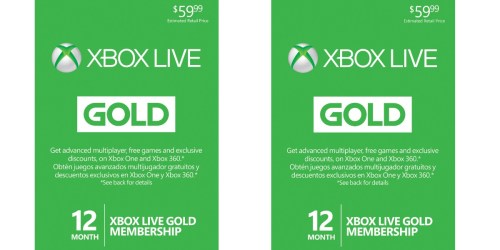 eBay: TWO 12 Month Microsoft Xbox Live Gold Membership Cards Only $75.26 Shipped ($37.34 Each)