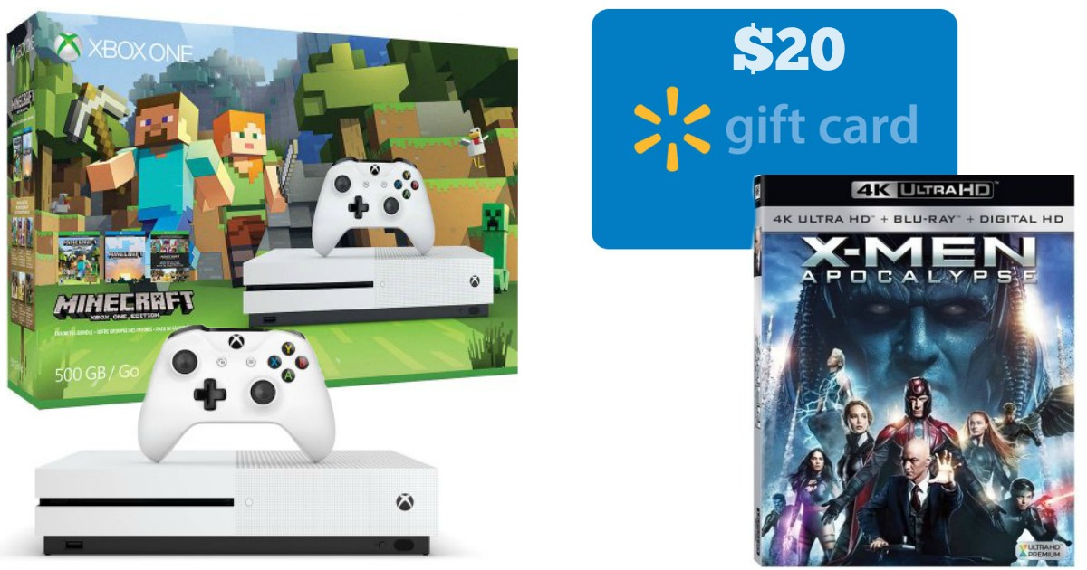 Walmart: Xbox One S 500GB Console Bundle + $20 Gift Card + 4K Ultra HD  Blu-ray Only $249 Shipped