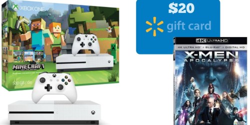 Walmart: Xbox One S 500GB Console Bundle + $20 Gift Card + 4K Ultra HD Blu-ray Only $249 Shipped