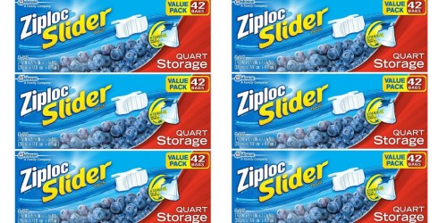 Amazon: Ziploc Slider Quart-Size Storage Bags 42 Count Boxes Only $2.72 Shipped